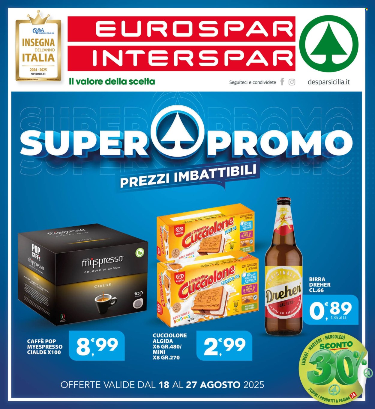 Volantino Interspar - 18/8/2025 - 27/8/2025. Pagina 1
