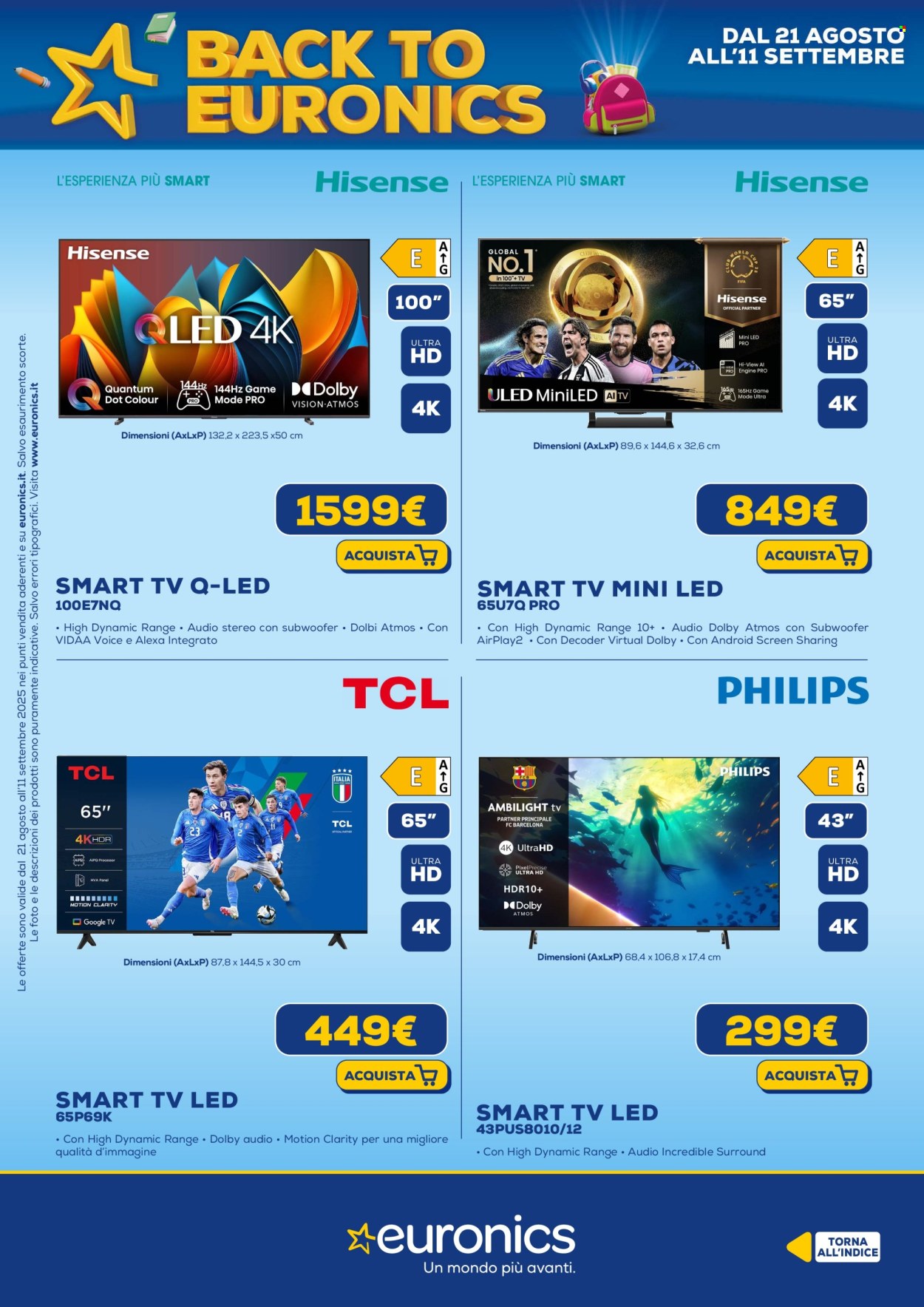 Volantino Euronics - 21/8/2025 - 11/9/2025. Pagina 16