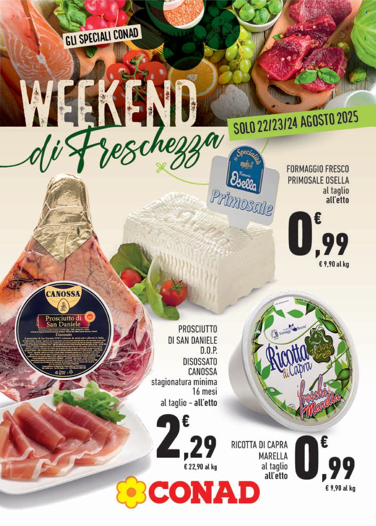 Volantino Conad - 22/8/2025 - 24/8/2025. Pagina 1