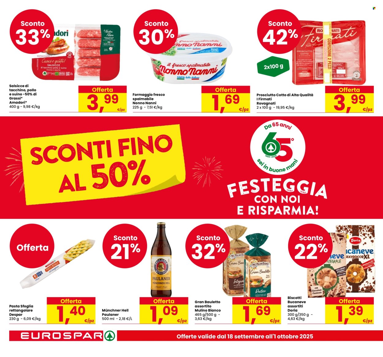 Volantino Eurospar - 18/9/2025 - 1/10/2025. Pagina 2