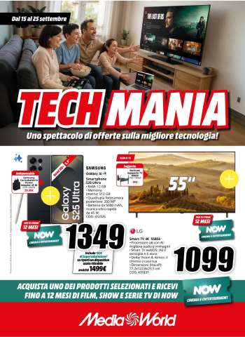 Volantino MediaWorld - 15/9/2025 - 25/9/2025.