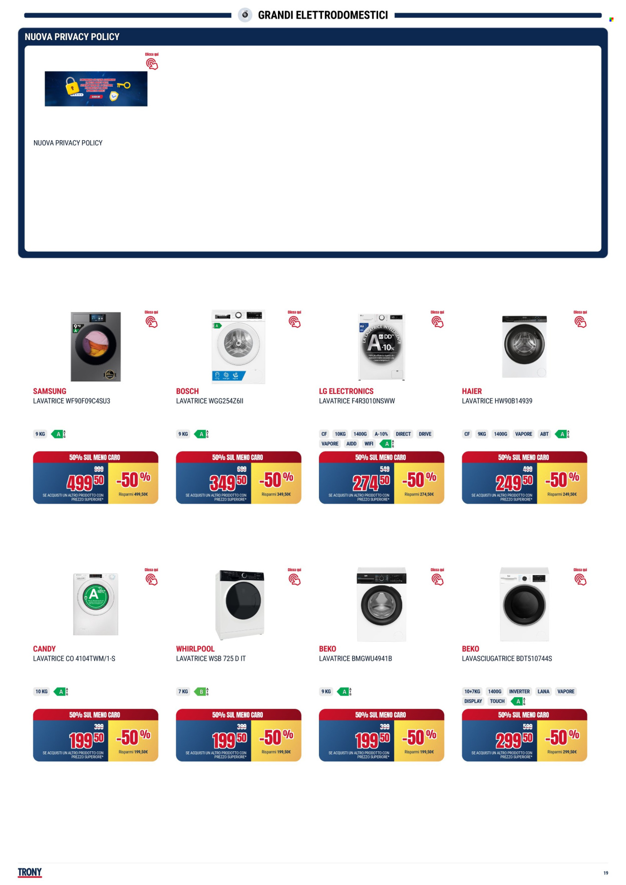 Volantino Trony - 21/8/2025 - 17/9/2025. Pagina 19