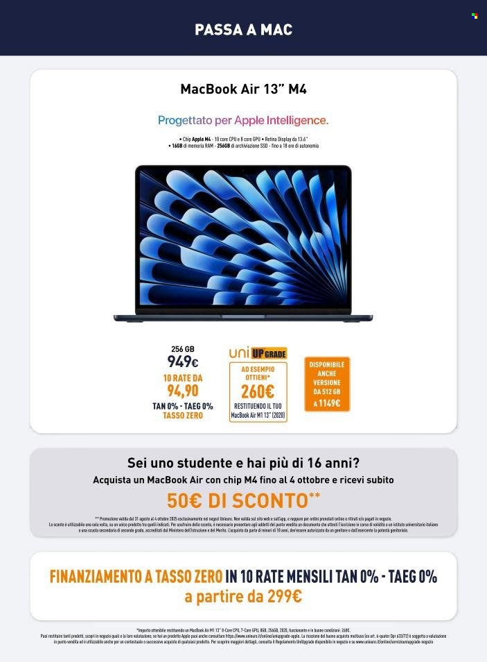 Volantino Unieuro - 19/9/2025 - 25/9/2025. Pagina 16
