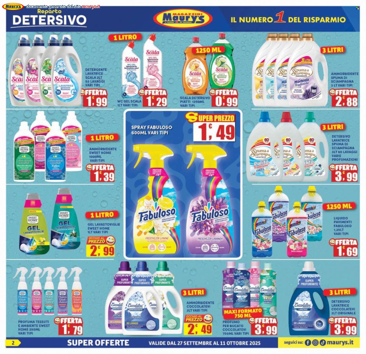 Volantino Maury's - 27/9/2025 - 11/10/2025. Pagina 2