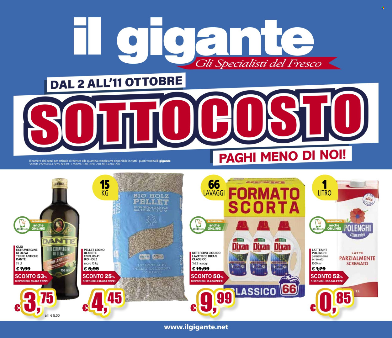 Volantino Il Gigante - 2/10/2025 - 11/10/2025. Pagina 1
