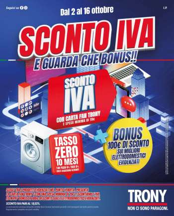 Volantino Trony - 2/10/2025 - 16/10/2025.