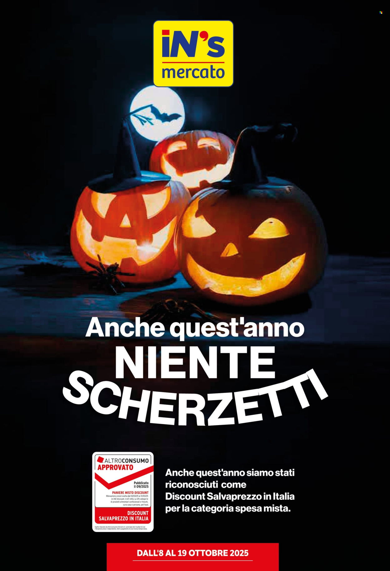 Volantino iN's Mercato - 8/10/2025 - 19/10/2025. Pagina 1