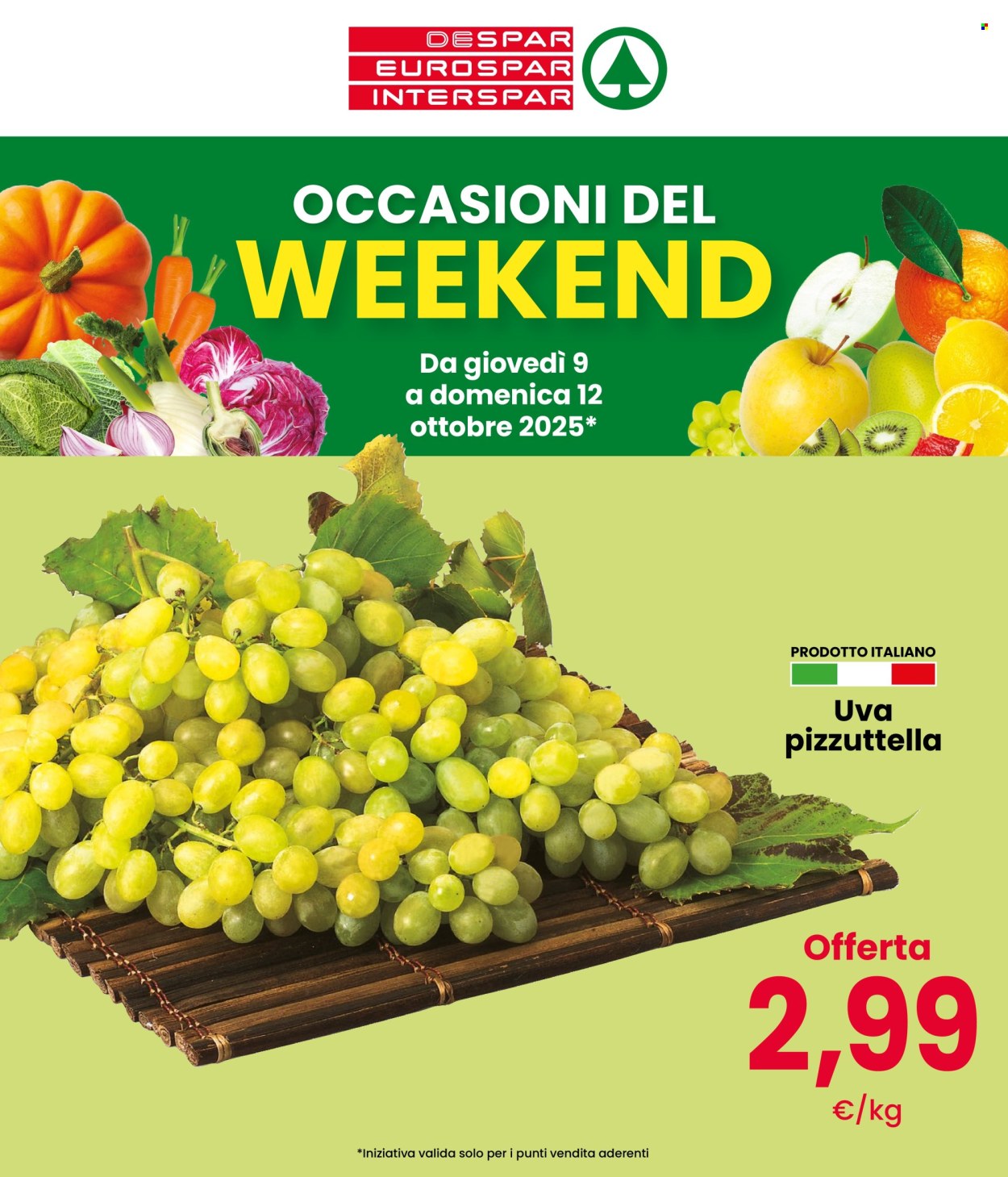Volantino Eurospar - 9/10/2025 - 12/10/2025. Pagina 1