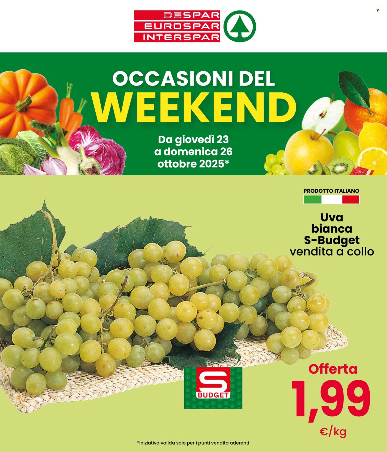 Volantino Eurospar - 23/10/2025 - 26/10/2025. Pagina 1