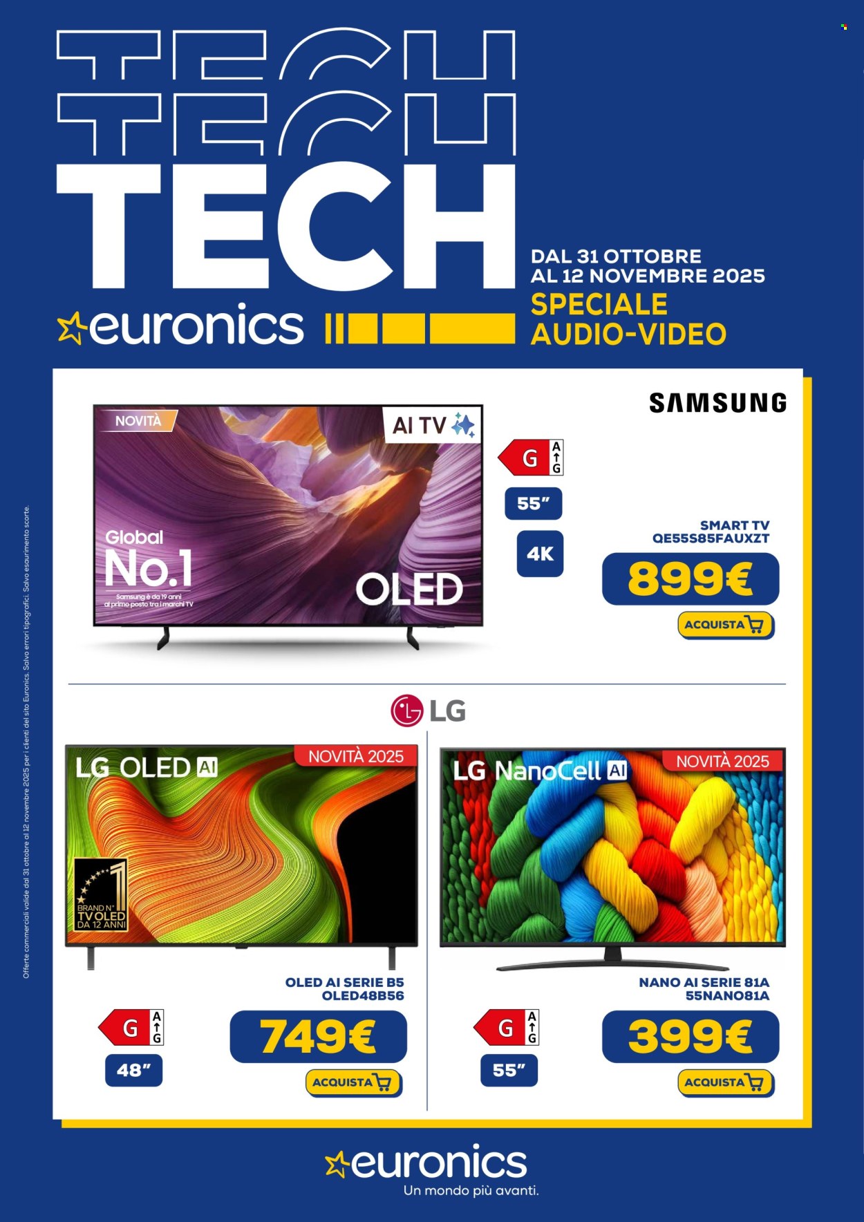 Volantino Euronics - 31/10/2025 - 12/11/2025. Pagina 1
