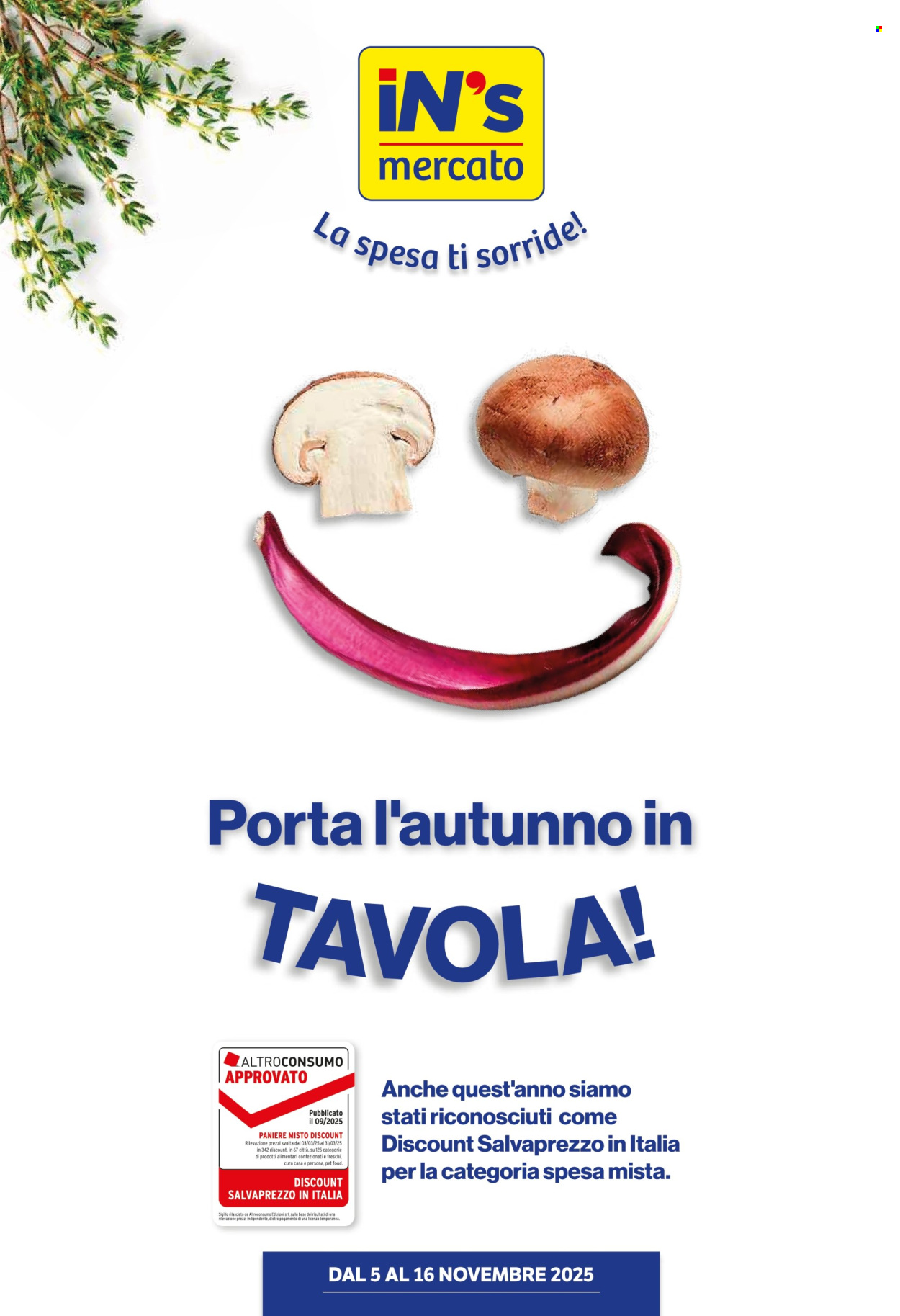 Volantino iN's Mercato - 3/11/2025 - 16/11/2025. Pagina 1