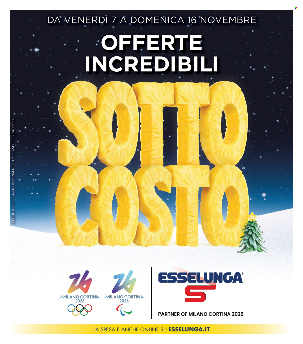 Volantino Esselunga - 7/11/2025 - 16/11/2025. Pagina 1