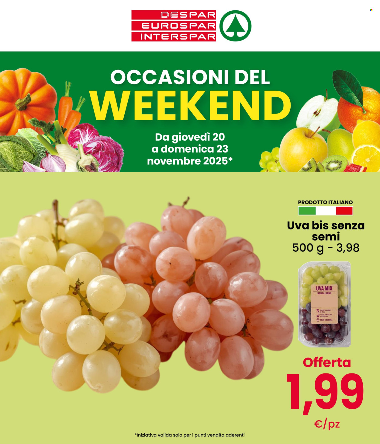 Volantino Eurospar - 20/11/2025 - 23/11/2025. Pagina 1