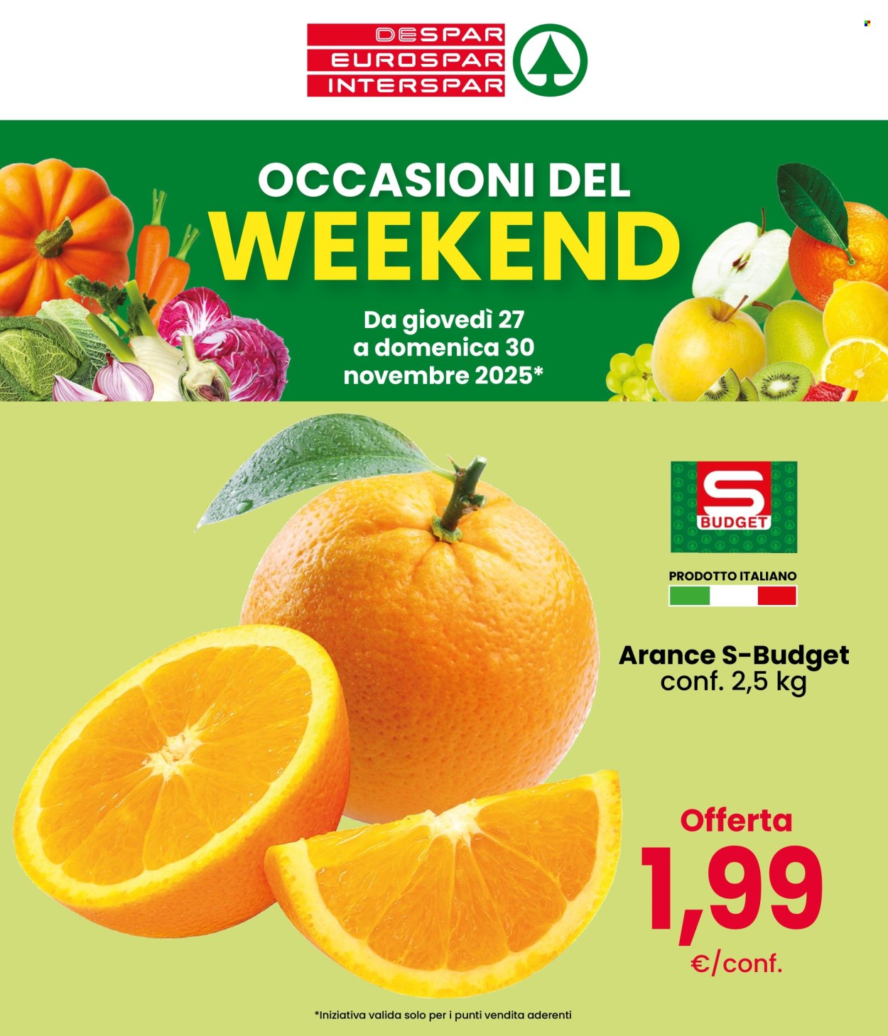 Volantino Eurospar - 27/11/2025 - 30/11/2025. Pagina 1