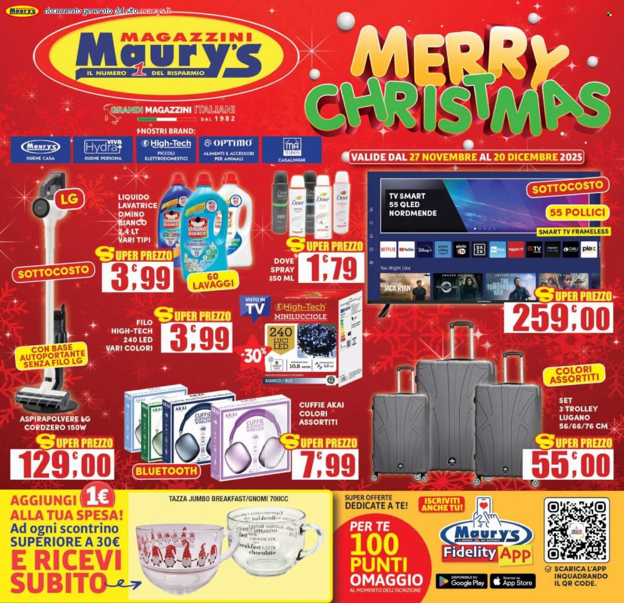 Volantino Maury's - 27/11/2025 - 20/12/2025. Pagina 1