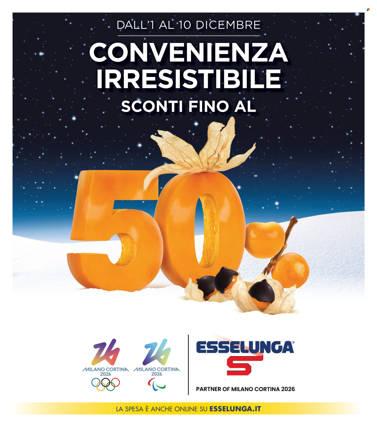 Volantino Esselunga - 1/12/2025 - 10/12/2025. Pagina 1