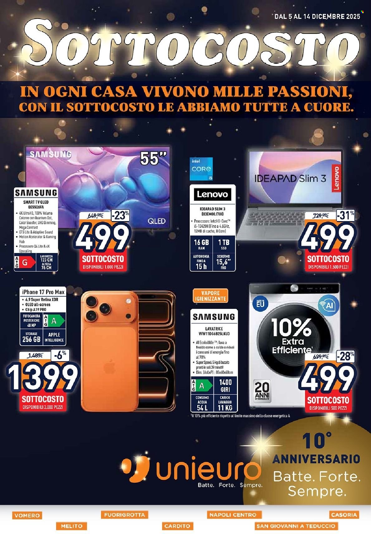 Volantino Unieuro - 5/12/2025 - 14/12/2025. Pagina 1