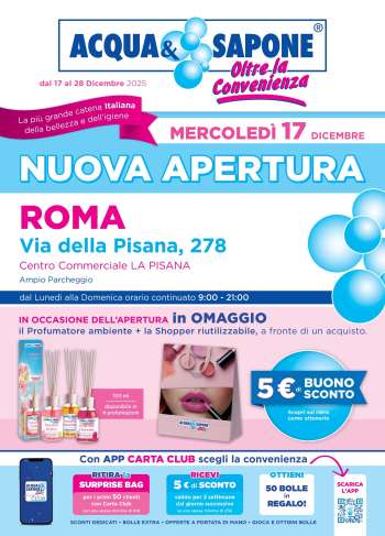 Volantino Acqua & Sapone - 17/12/2025 - 28/12/2025.