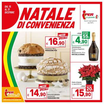 Volantino Iper, La grande i - 15/12/2025 - 31/12/2025.