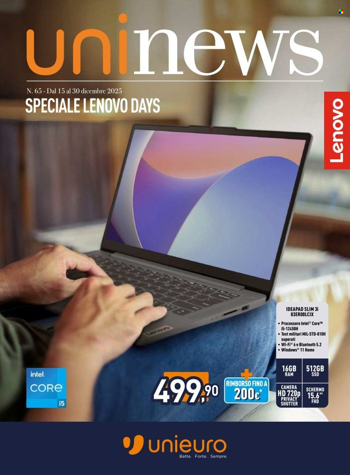 Volantino Unieuro - 15/12/2025 - 30/12/2025. Pagina 1