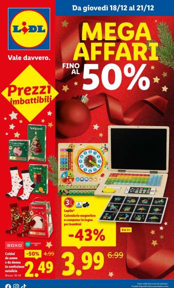 Volantino Lidl - 18/12/2025 - 21/12/2025.
