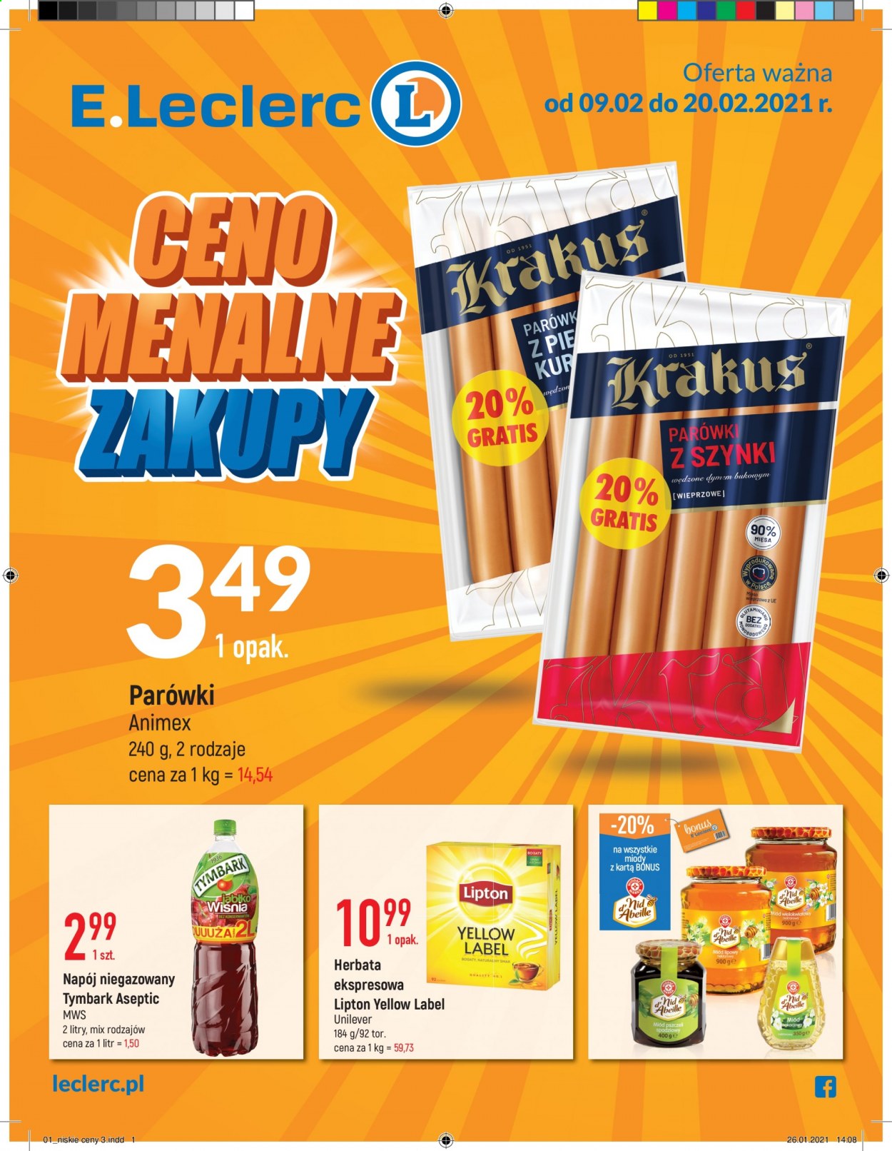 Gazetka E.Leclerc - 9.02.2021 - 20.02.2021. Strona 1