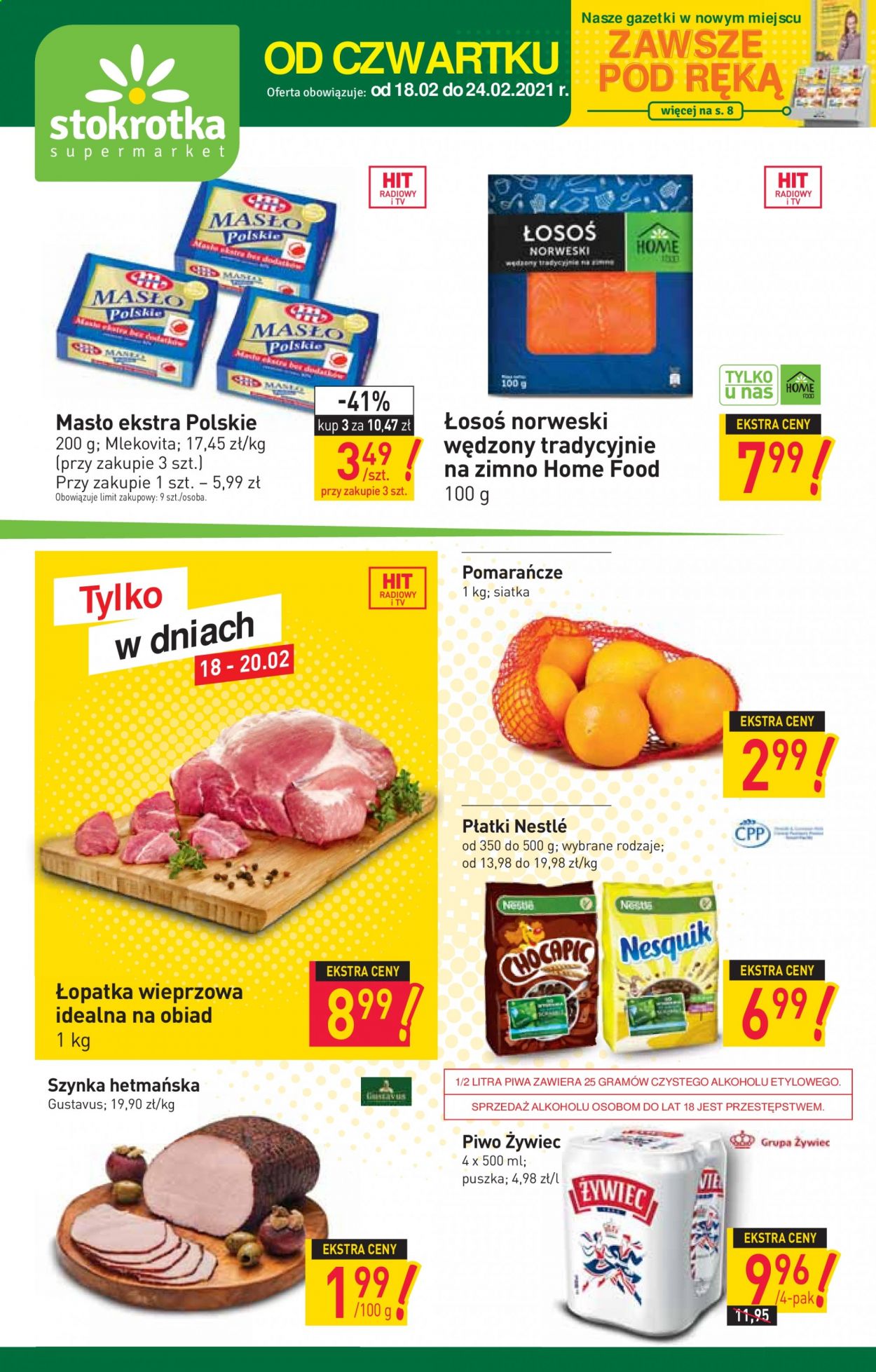 Gazetka Stokrotka Supermarket - 18.02.2021 - 24.02.2021. Strona 1