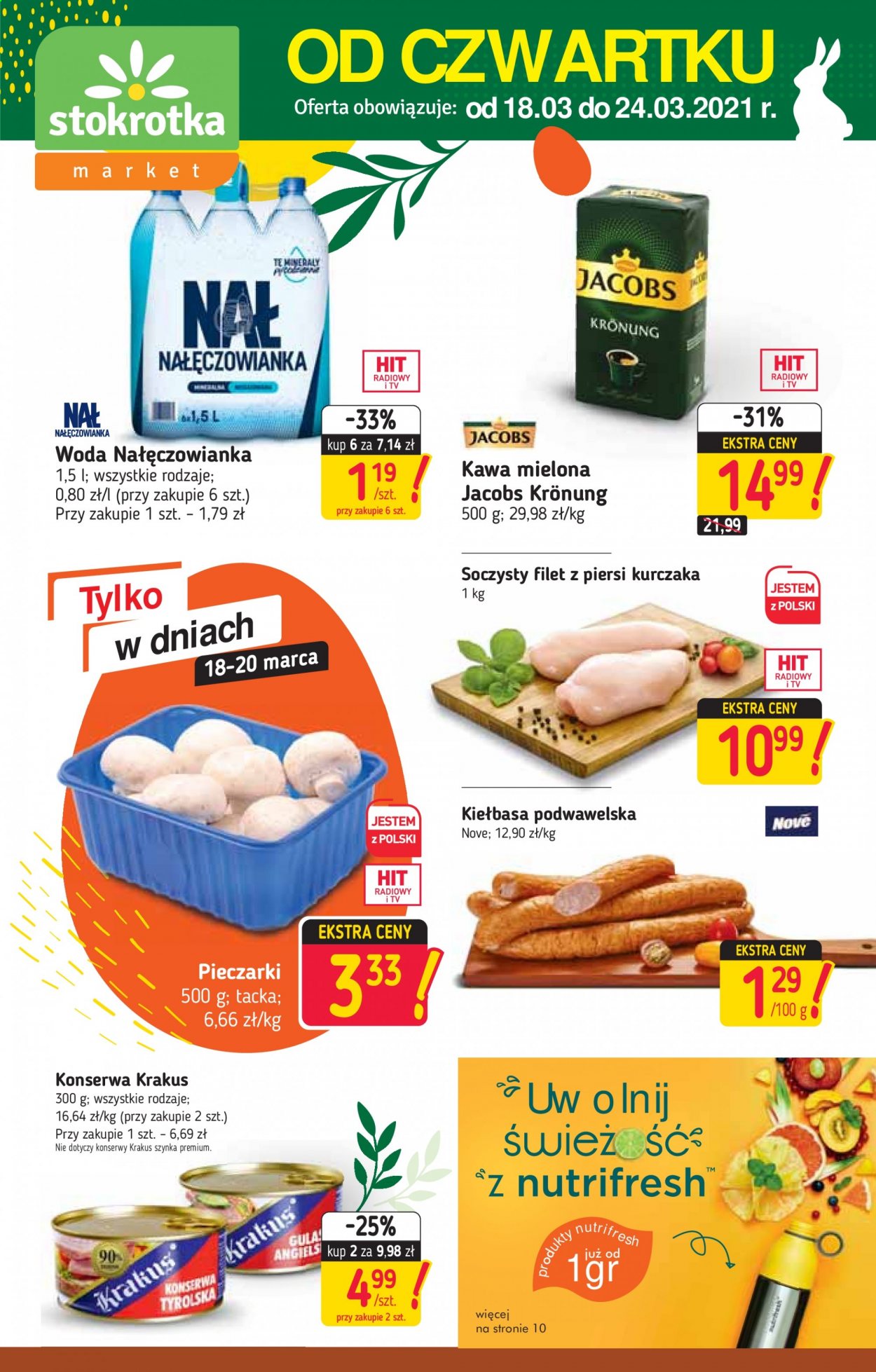 Gazetka Stokrotka Market - 18.03.2021 - 24.03.2021. Strona 1