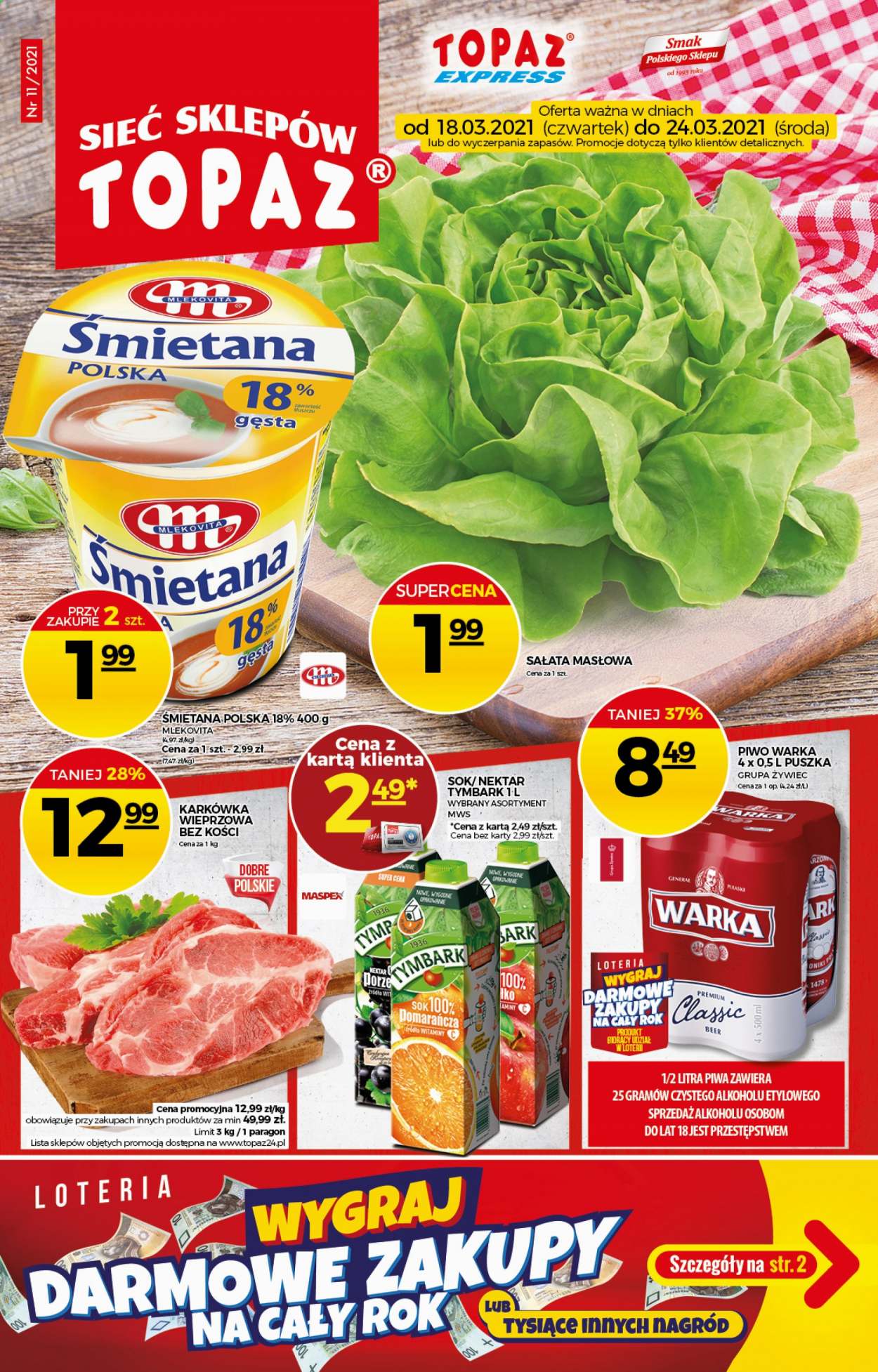 Gazetka Topaz - 18.03.2021 - 24.03.2021. Strona 1