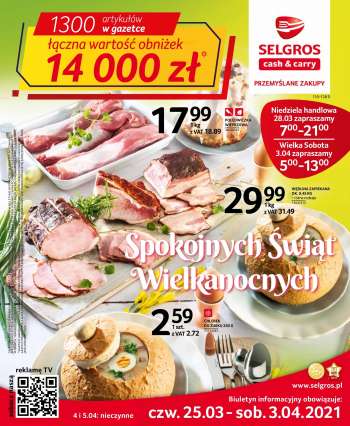 Gazetka Selgros - 25.3.2021 - 3.4.2021.