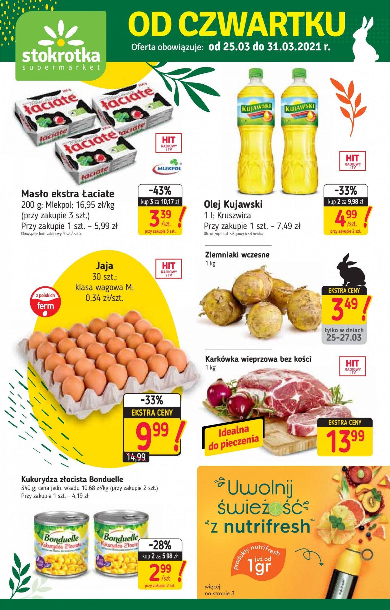 Gazetka Stokrotka Supermarket - 25.03.2021 - 31.03.2021. Strona 1