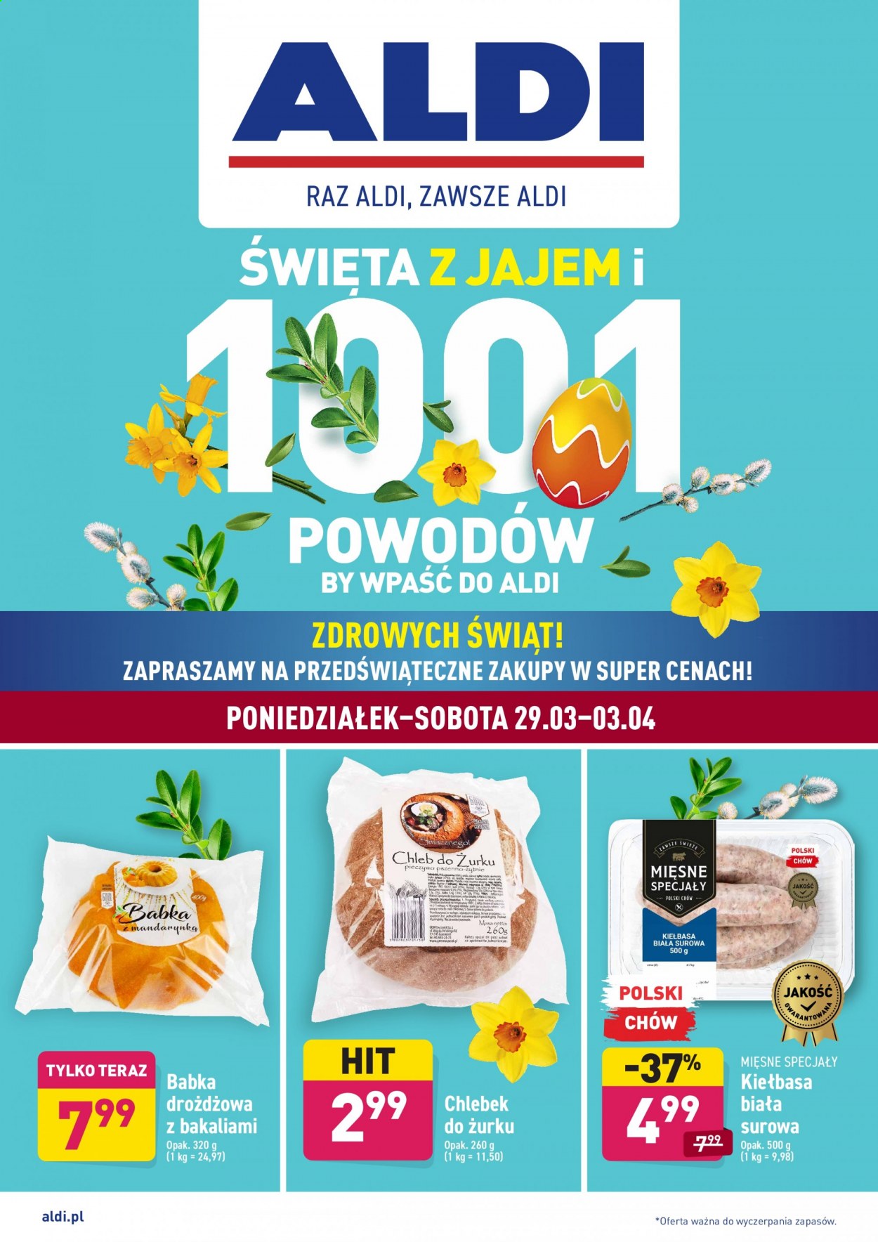 Gazetka ALDI - 29.03.2021 - 3.04.2021. Strona 1