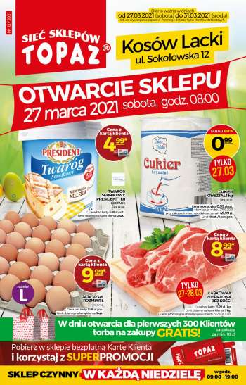 Gazetka Topaz - 27.3.2021 - 31.3.2021.