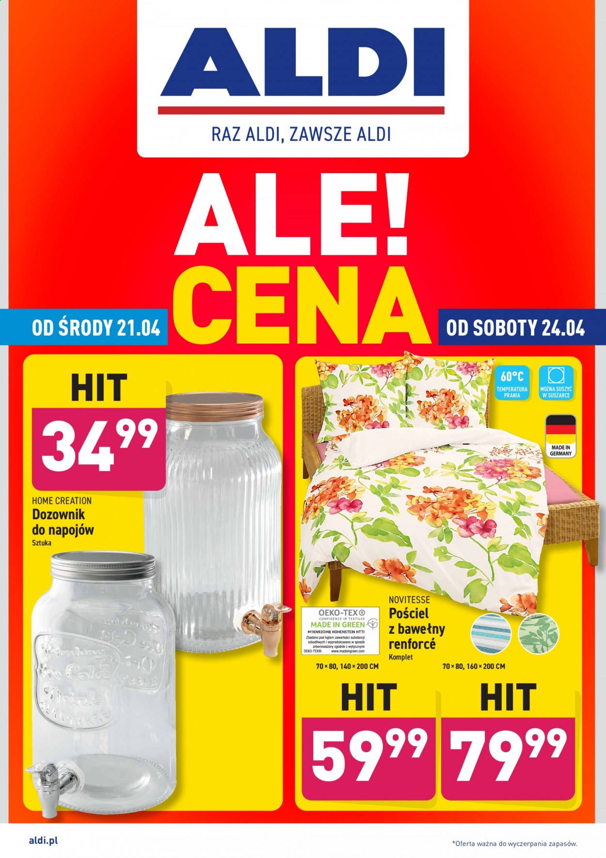 Gazetka ALDI - 21.04.2021 - 24.04.2021. Strona 1