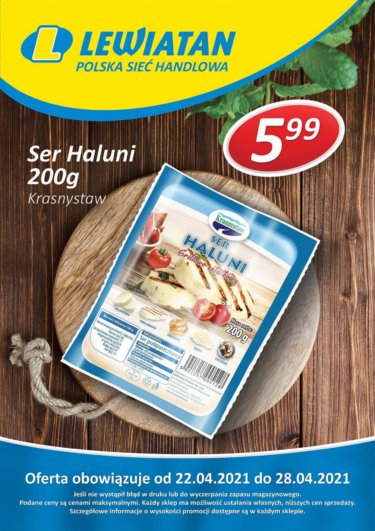Gazetka Lewiatan - 22.04.2021 - 28.04.2021. Strona 1
