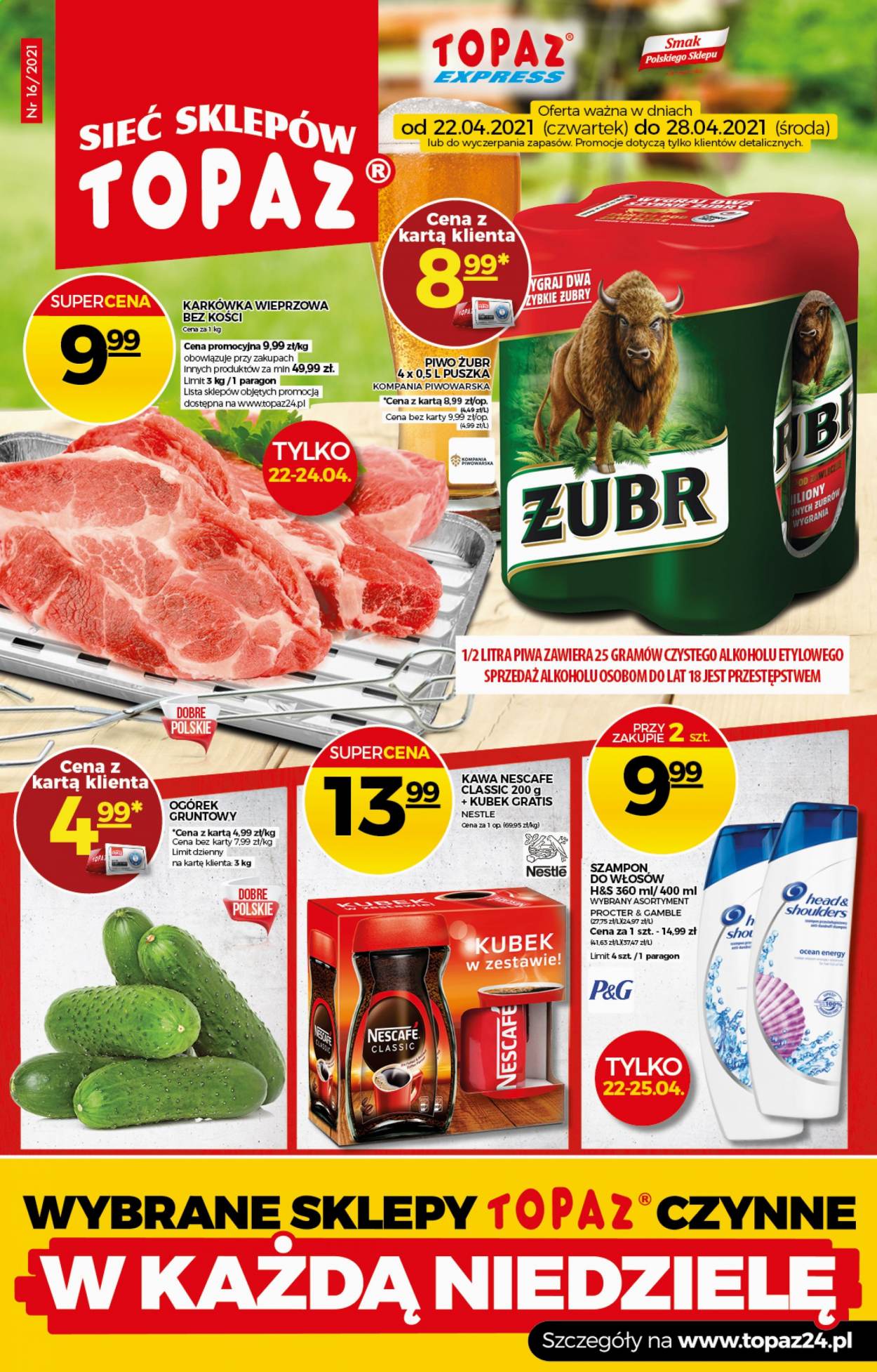 Gazetka Topaz - 22.04.2021 - 28.04.2021. Strona 1