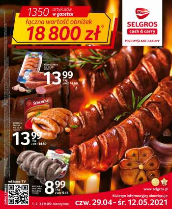 Gazetka Selgros - 29.4.2021 - 12.5.2021.