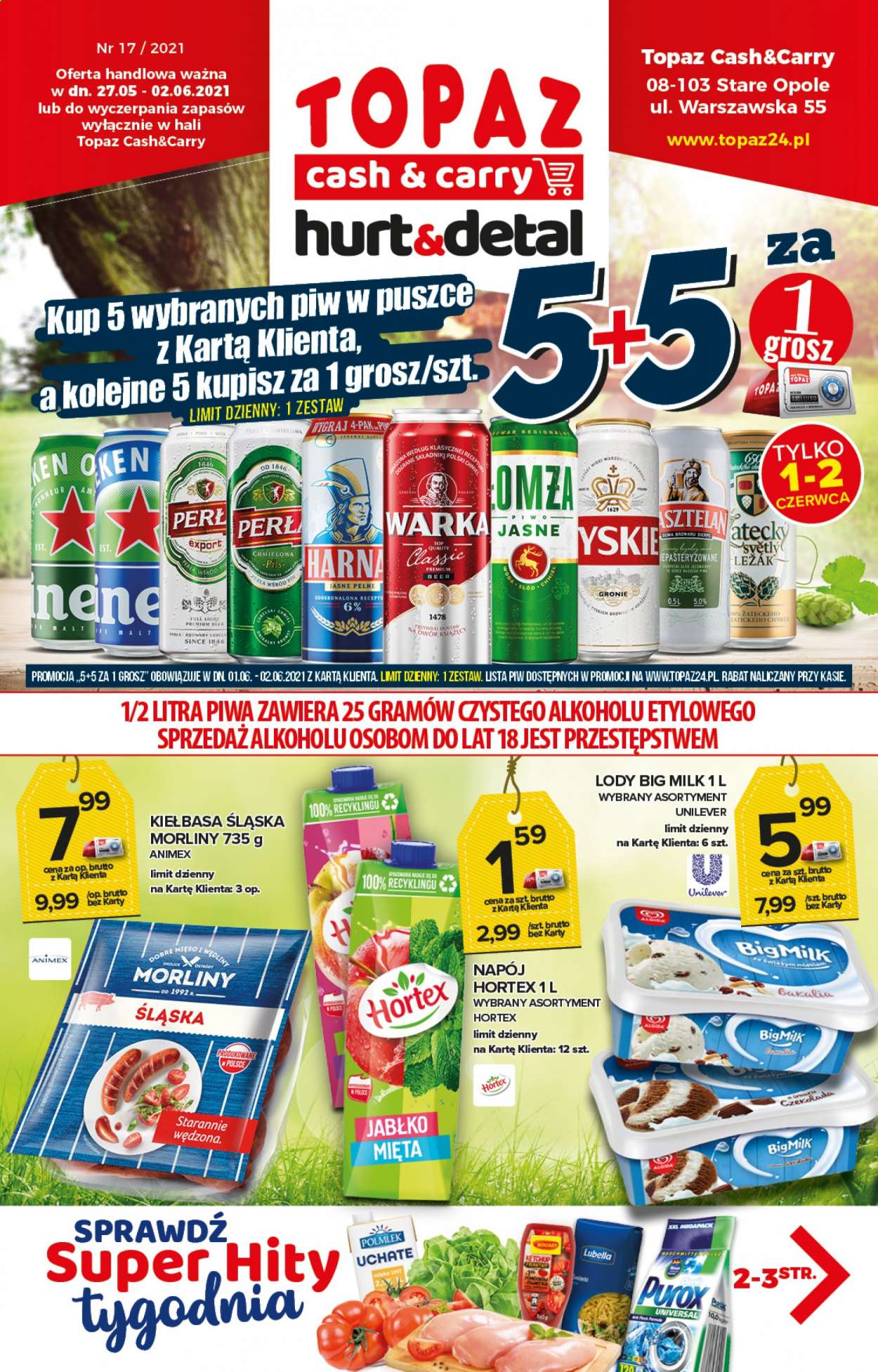 Leták Topaz Cash&Carry - 27.5.2021 - 2.6.2021. Strana 1