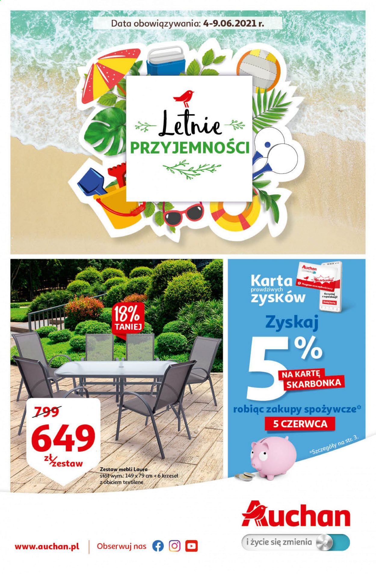 Gazetka Auchan - 4.06.2021 - 9.06.2021. Strona 1