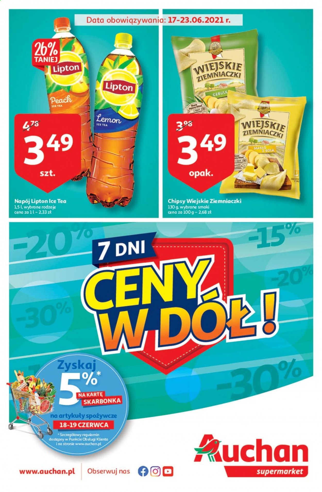 Gazetka Auchan - 17.06.2021 - 23.06.2021. Strona 1