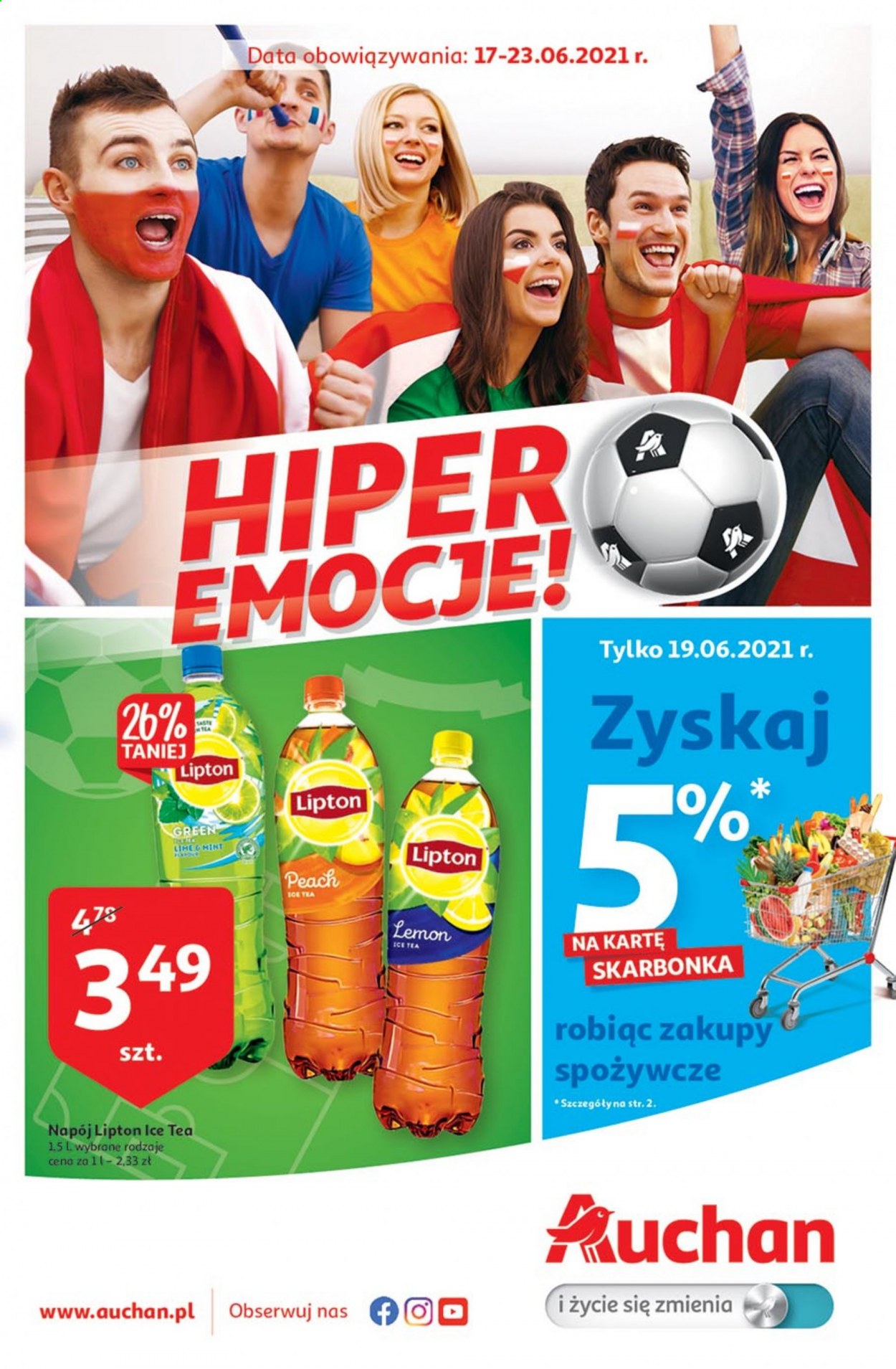 Gazetka Auchan - 17.06.2021 - 23.06.2021. Strona 1