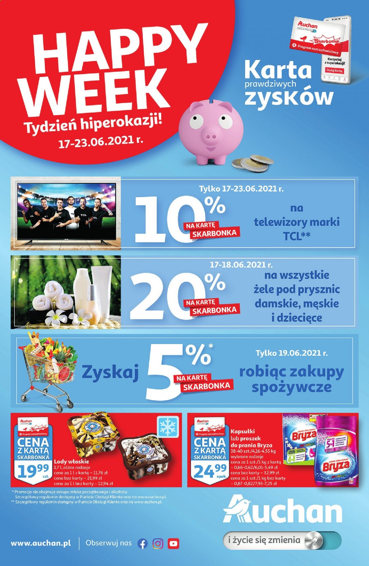 Gazetka Auchan - 17.06.2021 - 23.06.2021. Strona 1