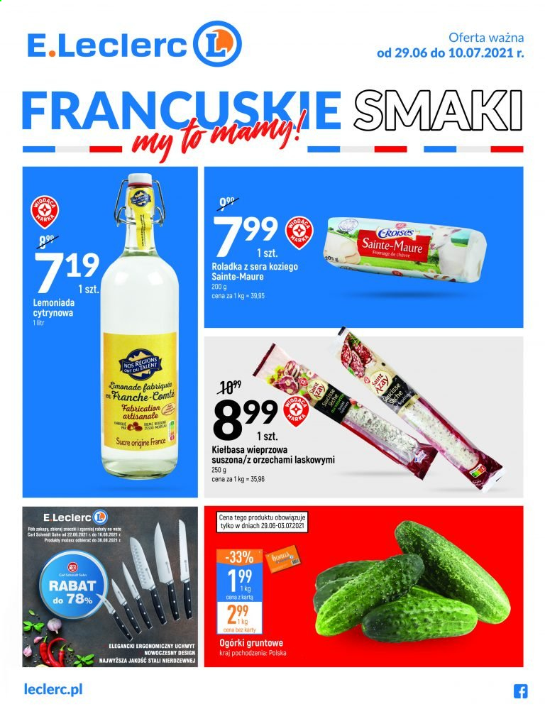 Gazetka E.Leclerc - 29.06.2021 - 10.07.2021. Strona 1