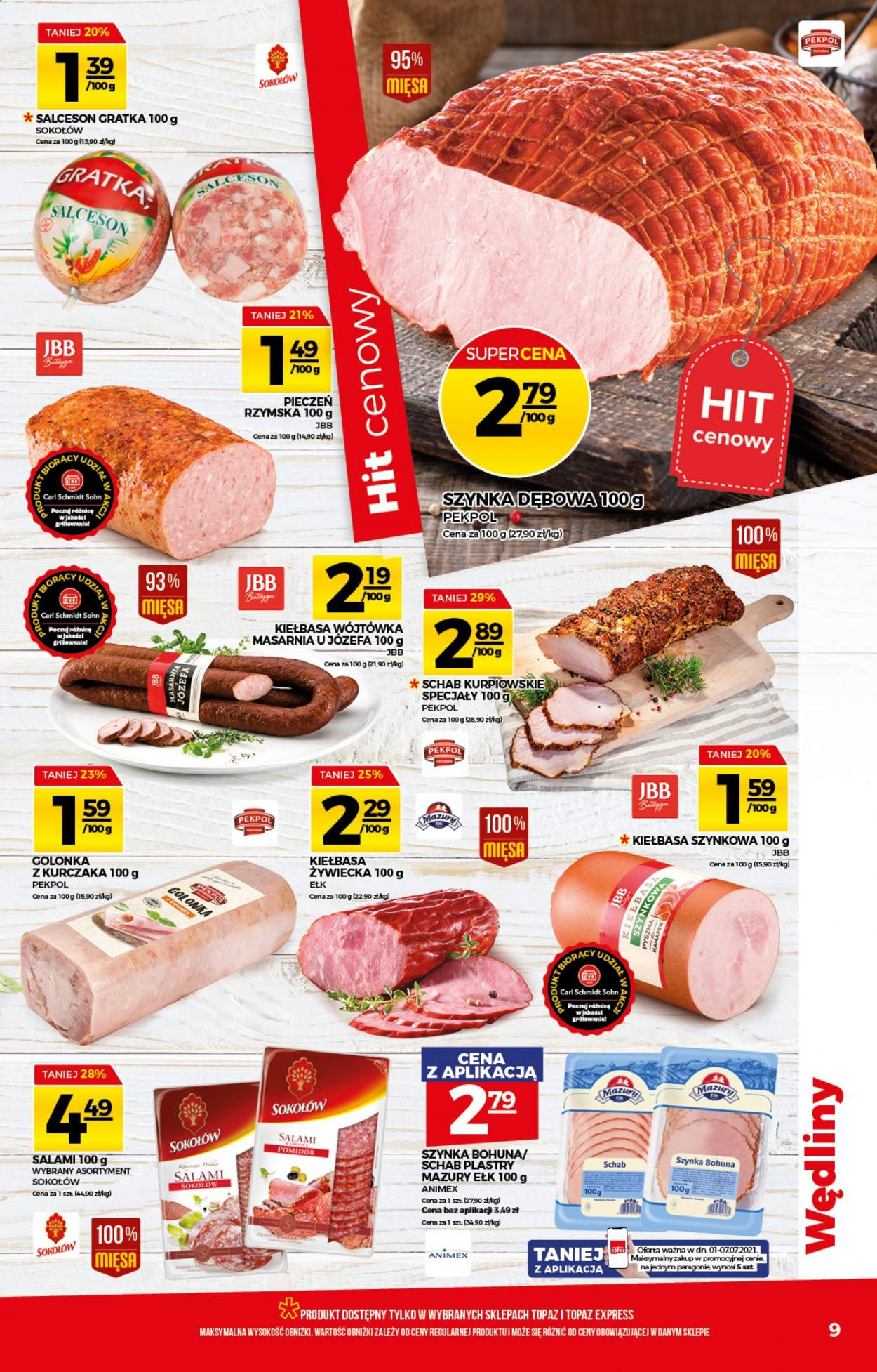 Gazetka Topaz - 1.07.2021 - 7.07.2021. Strona 9