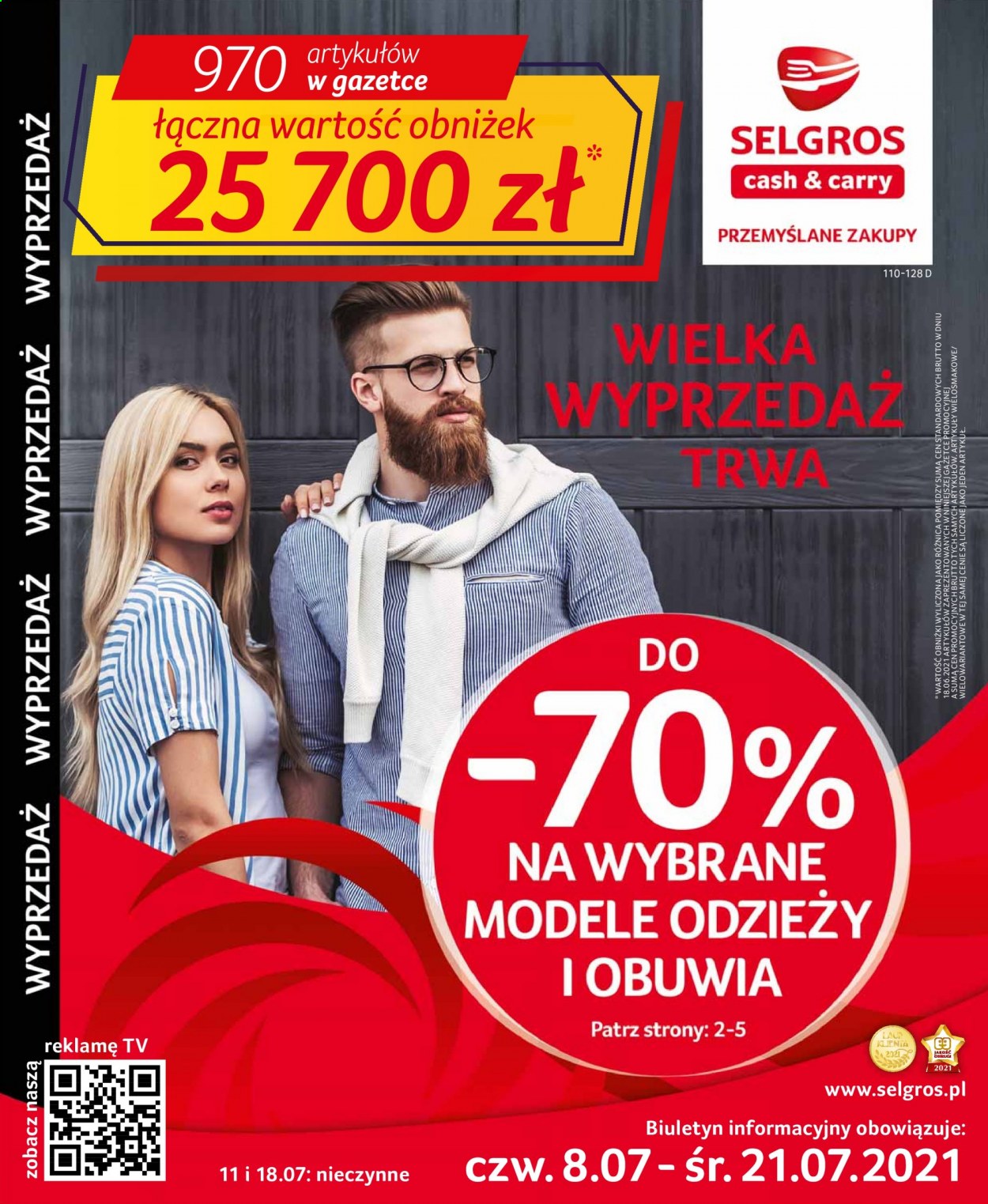 Gazetka Selgros - 8.07.2021 - 21.07.2021. Strona 1