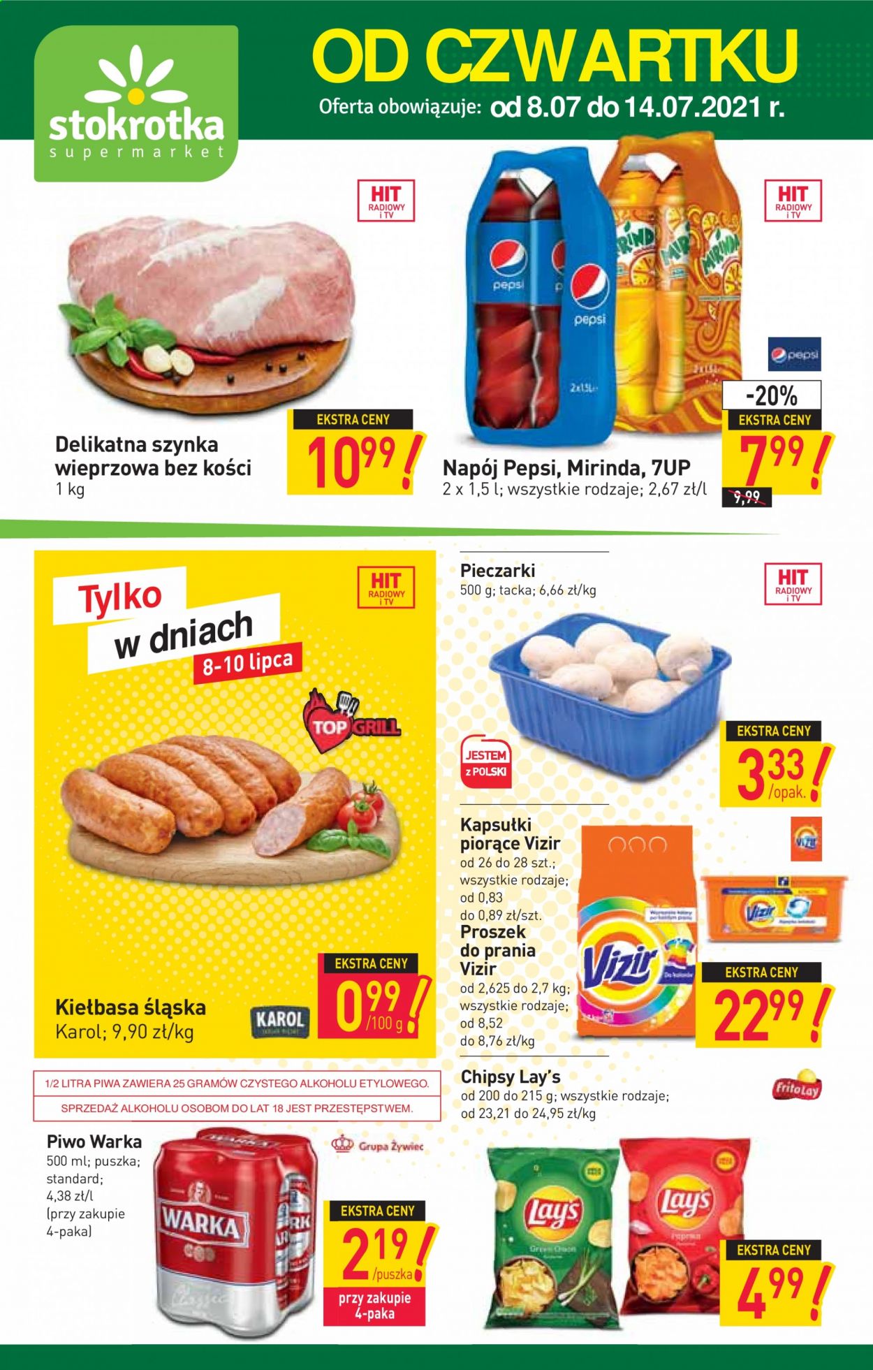Gazetka Stokrotka Supermarket - 8.07.2021 - 14.07.2021. Strona 1