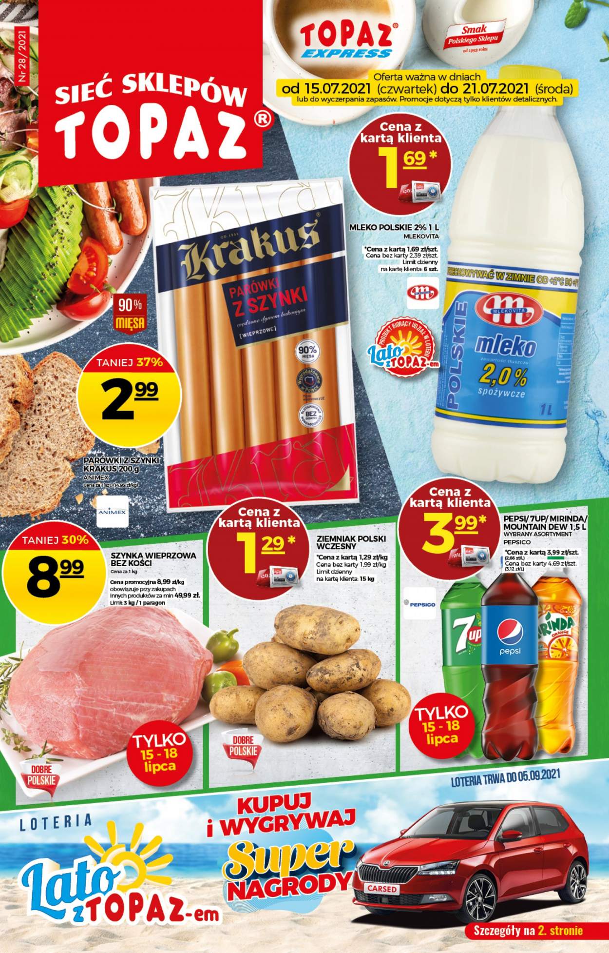Gazetka Topaz - 15.07.2021 - 21.07.2021. Strona 1