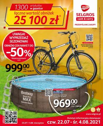 Gazetka Selgros - 22.7.2021 - 4.8.2021.