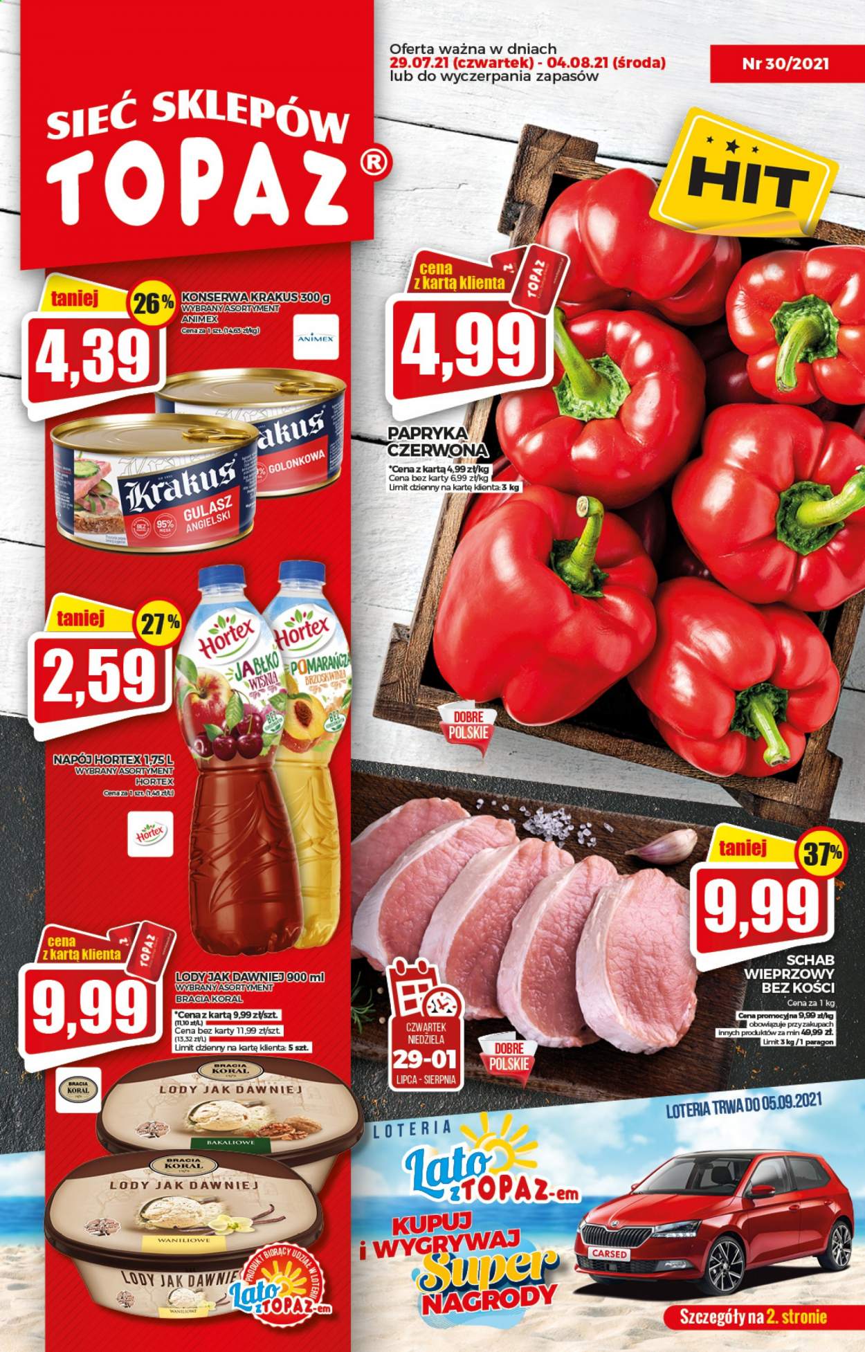 Gazetka Topaz - 29.07.2021 - 4.08.2021. Strona 1