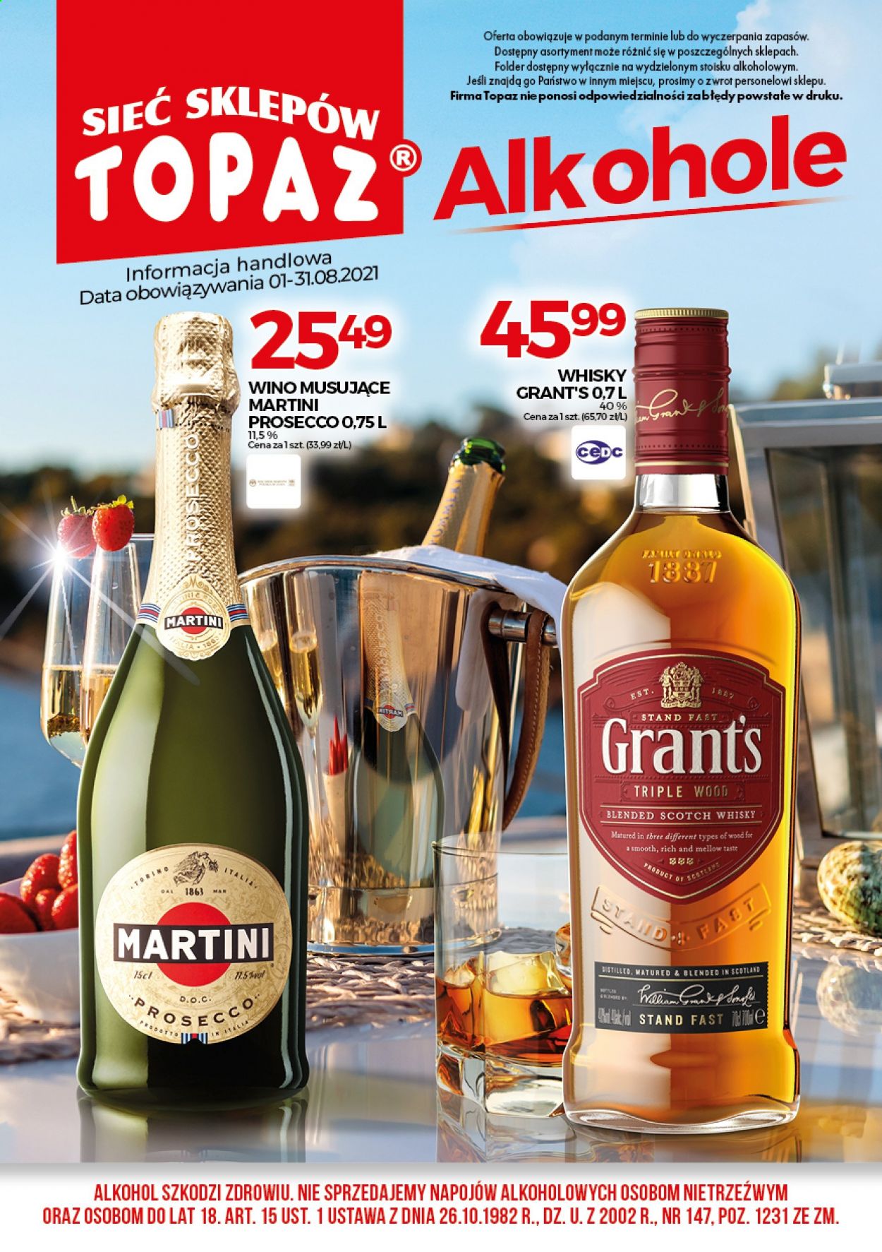 Gazetka Topaz - 1.08.2021 - 31.08.2021. Strona 1